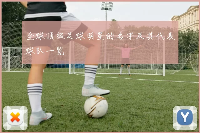 全球顶级足球明星的名字及其代表球队一览